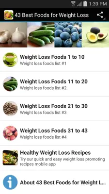 43 Best Foods for Weight Loss android App screenshot 3